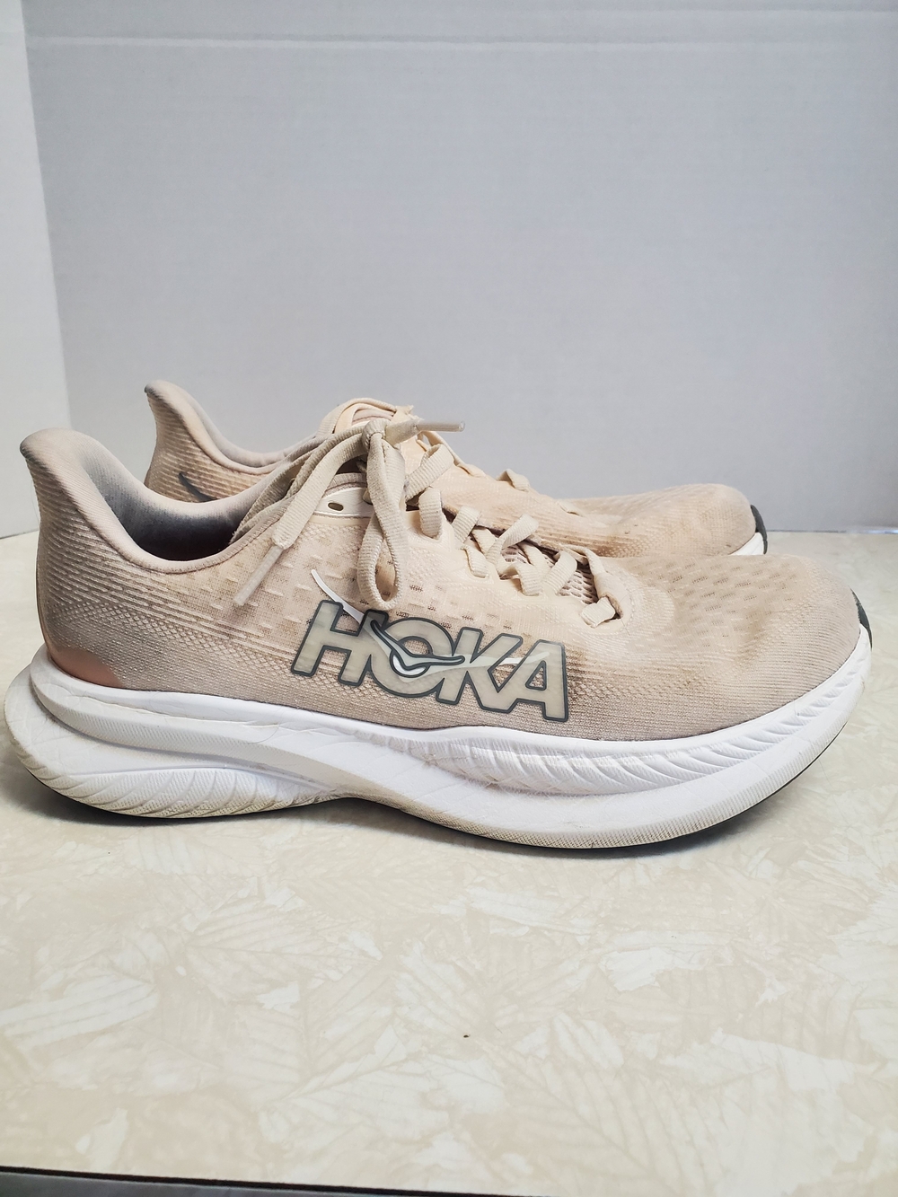 Hoka Women's Performance Running Shoes - Beige Cream